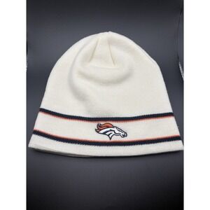 Denver Broncos NFL Beanie Vintage Reebok Striped Winter Hat